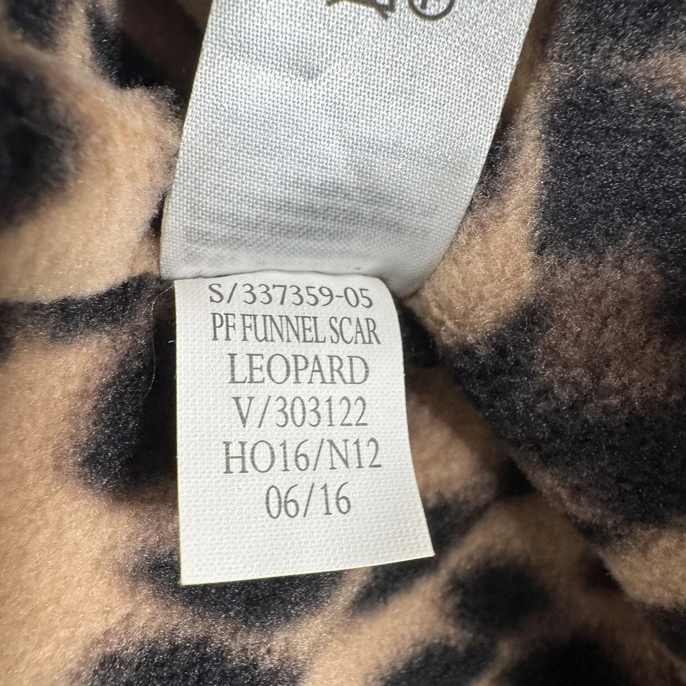 Old Navy Leopard Print Performance Fleece Funnel Scarf Neck Warmer Snood Gaiter